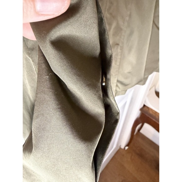 A New Day Jacket Womens XL Green Water Resistant Hooded Parka Raincoat Pockets - Picture 9 of 15